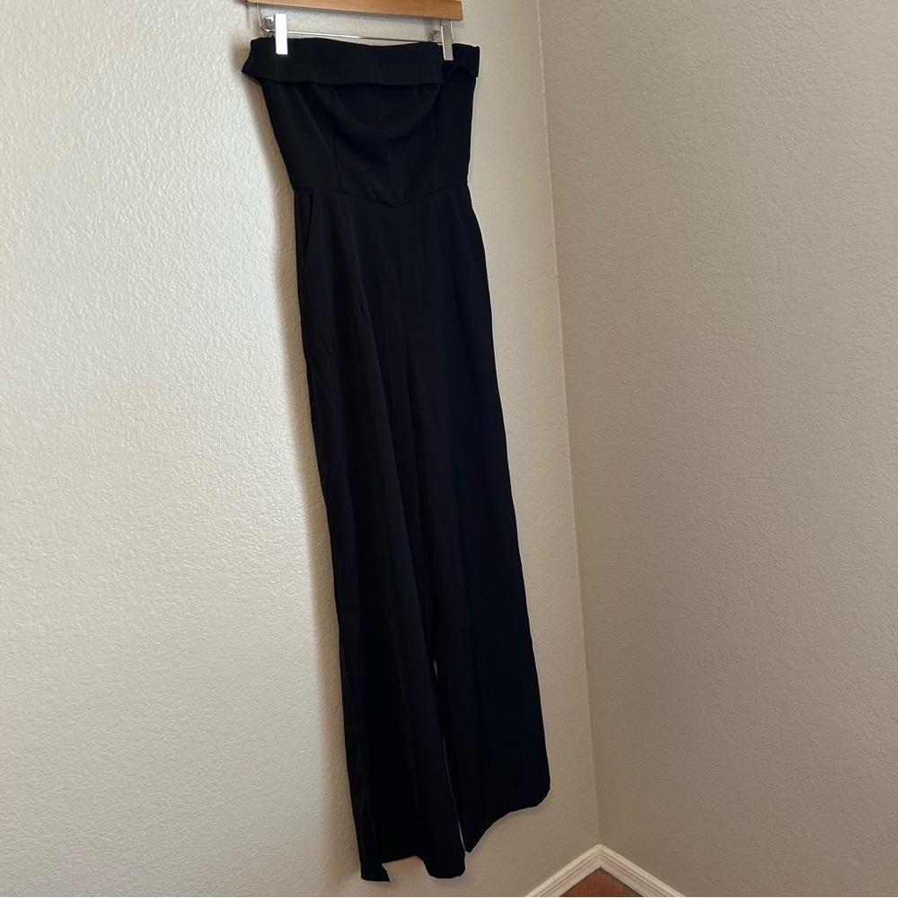 NWT, Runway The Label Women’s Nami Strapless Wide Leg Jumpsuit in Black, Size 4 - Picture 2 of 15